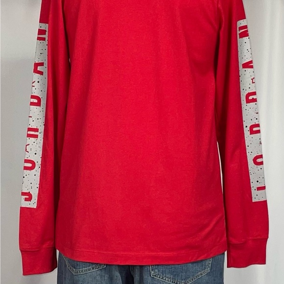Air Jordan Longsleeved Cement Red New with Tags Small Bred Retro Shirt - Picture 8 of 9